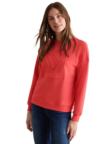 CECIL Damen B303187 Sweatshirt Mit Artwork, Juicy Orange, XL EU von Cecil
