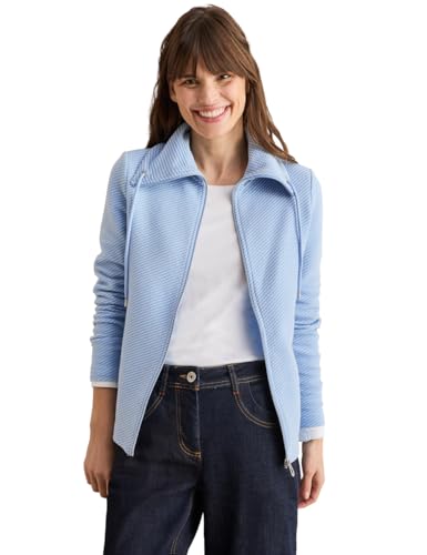CECIL Damen B322625 Two-Tone Ottoman Jacke, Fresh Light Blue, L EU von Cecil