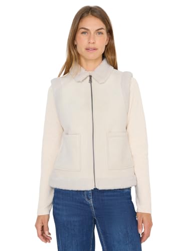 CECIL Veloursweste light greige XS von Cecil