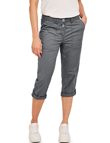 Cecil Damen B376386 3/4 Sommerhose, Graphite Light Grey, 28 von Cecil