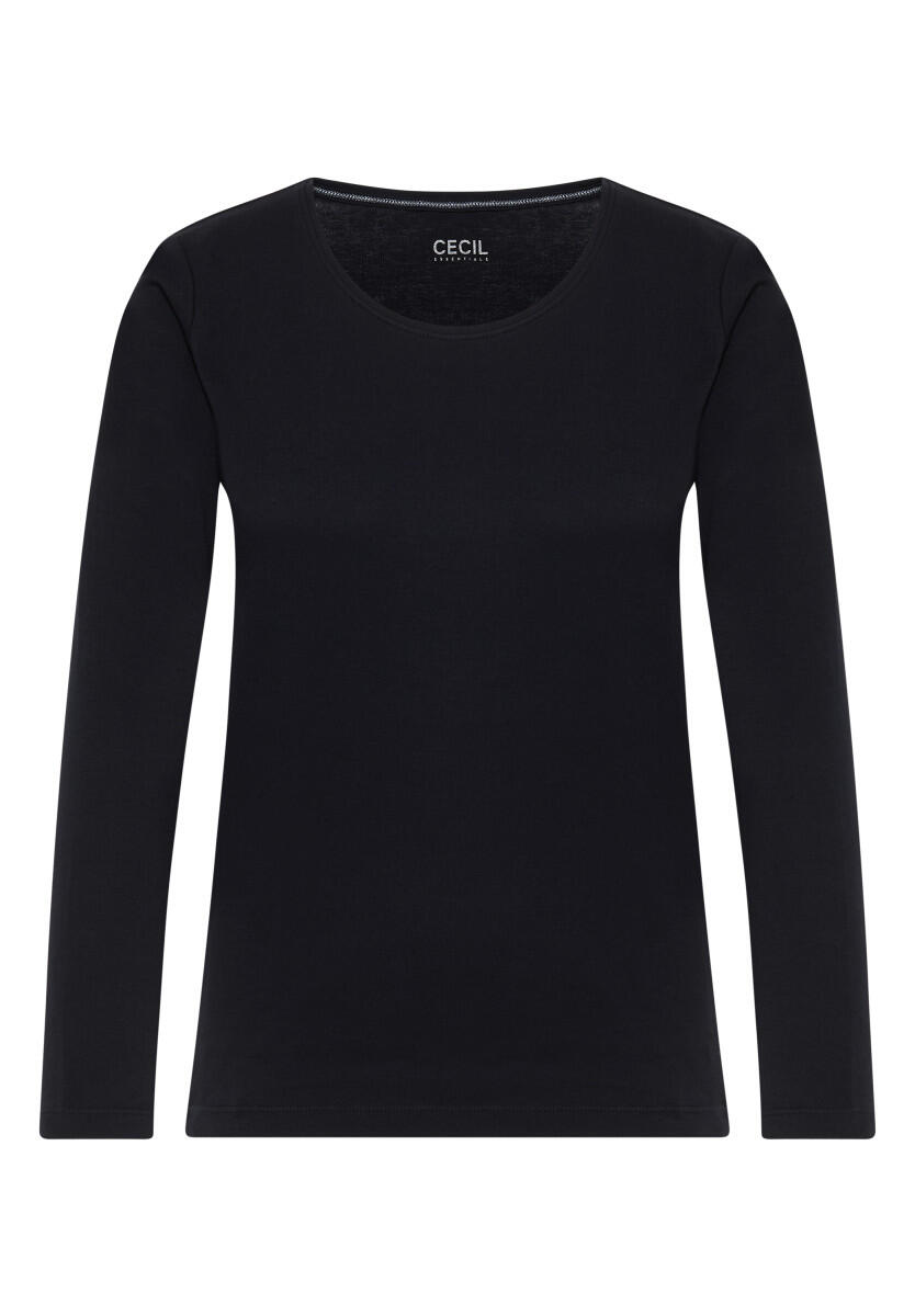 Cecil - Basic Langarmshirt blau - Gr. - S von Cecil