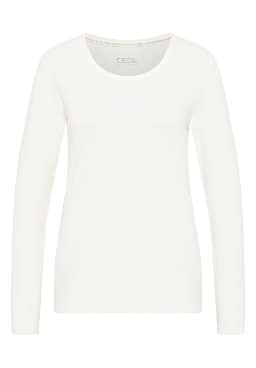 Cecil - Basic Langarmshirt weiß - Gr. - M von Cecil