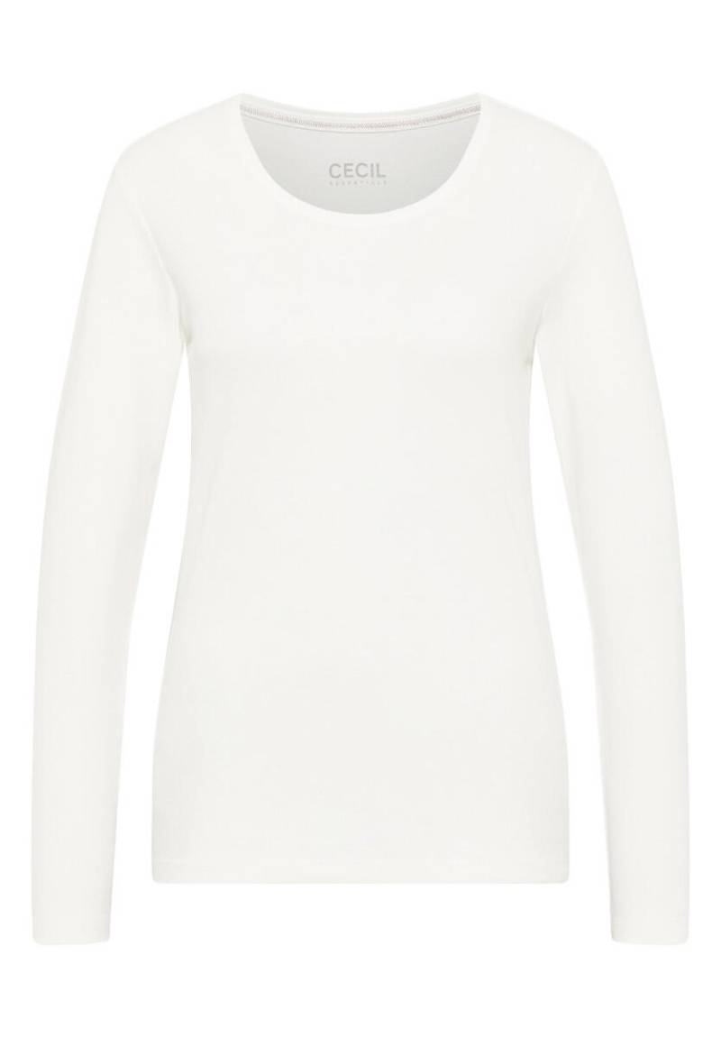 Cecil - Basic Langarmshirt weiß - Gr. - M von Cecil