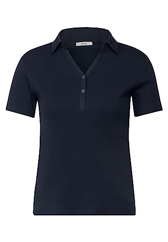 Cecil Basic Poloshirt, Kuzarm in Deep Blue XL von Cecil