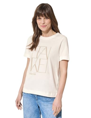 Cecil Damen B323125 T-Shirt, Vanilla White, XXL von Cecil