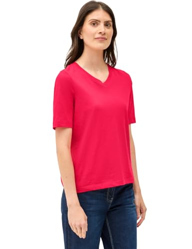Cecil Basic V-Neck Shirt Glazed Apple red M von Cecil