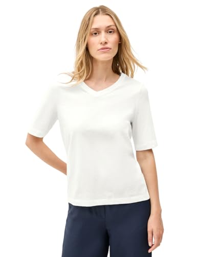 Cecil Basic V-Neck Shirt Vanilla White XXL von Cecil