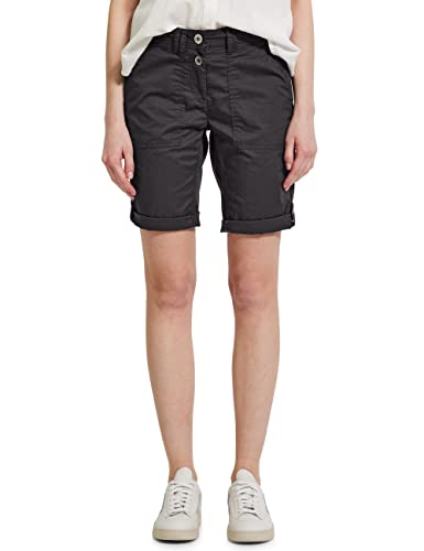 Cecil Damen B376478 Baumwollshorts, Carbon Grey, 26 von Cecil