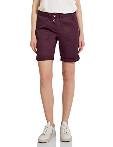 Cecil Damen B376478 Baumwollshorts, Wineberry red, 28 von Cecil