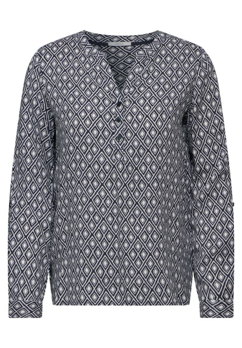 Cecil - Bedruckte Bluse grau - Gr. - XS von Cecil