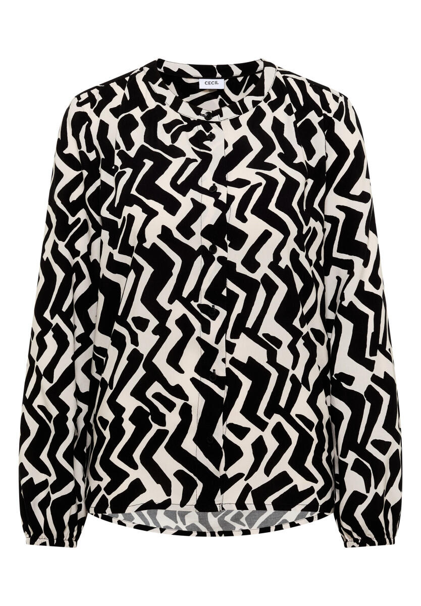 Cecil - Bluse mit Grafikmuster grau - Gr. - XL von Cecil