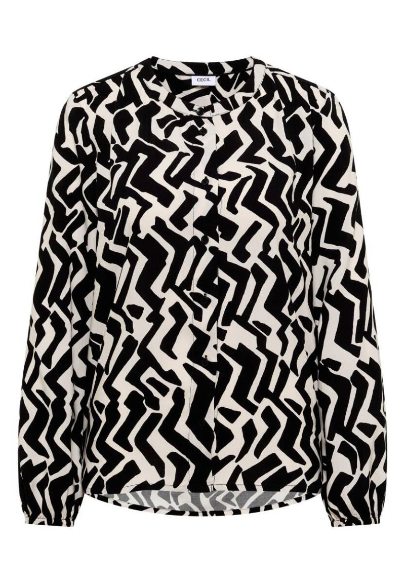 Cecil - Bluse mit Grafikmuster grau - Gr. - XL von Cecil
