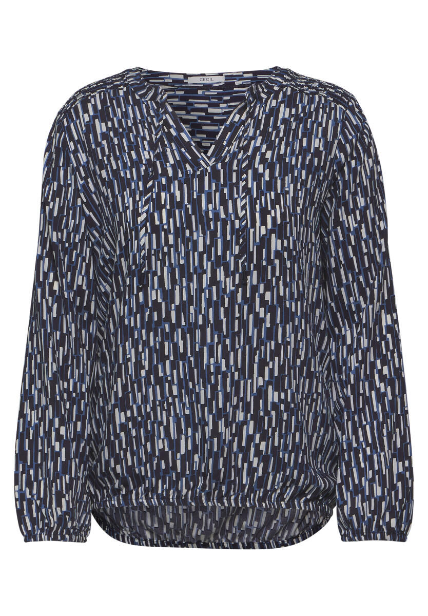 Cecil - Bluse mit Smock-Detail blau - Gr. - XS von Cecil