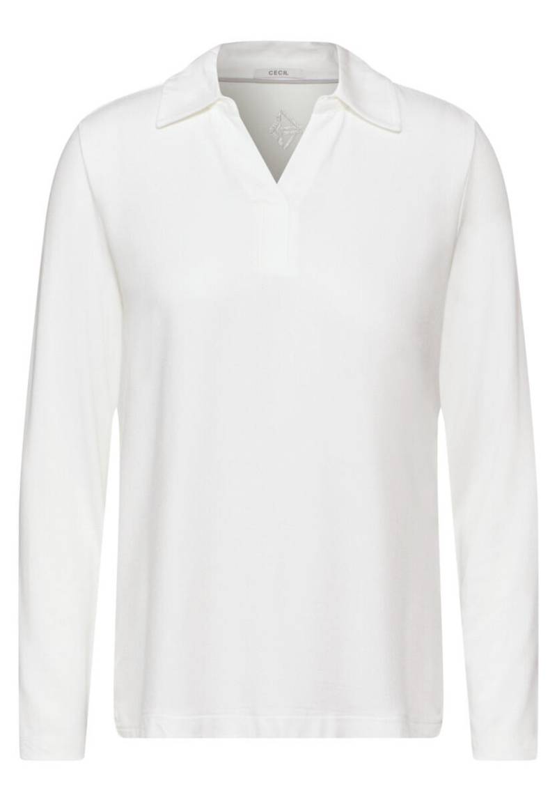 Cecil - Blusenshirt mit Materialmix weiß - Gr. - L von Cecil
