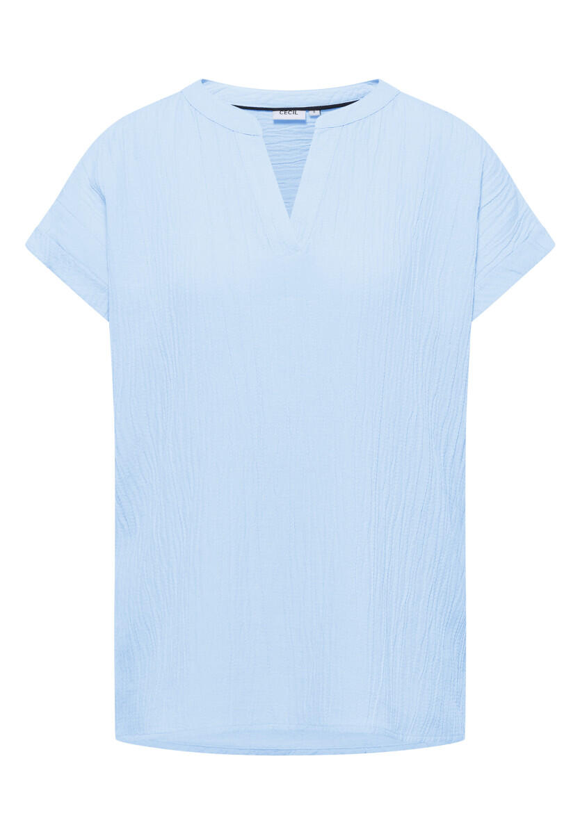 Cecil - Blusenshirt mit Struktur blau - Gr. - M von Cecil