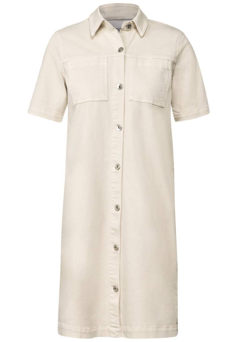 Cecil - Colored Denim Blusenkleid beige - Gr. - M von Cecil