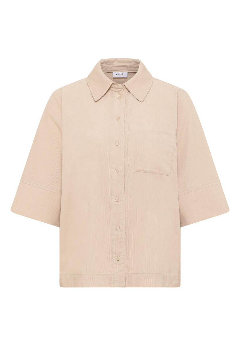 Cecil - Cord Hemdbluse beige - Gr. - M von Cecil