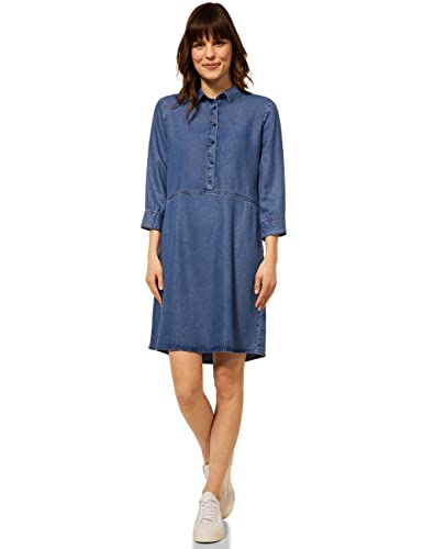 Cecil Damen 143176 Kleid, mid Blue wash, XS von Cecil