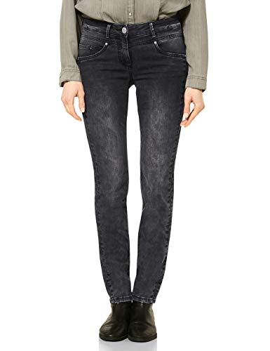 Cecil Damen 373701 Style Charlize Slim Fit Jeans, Grey Used wash, W31/L32 von Cecil
