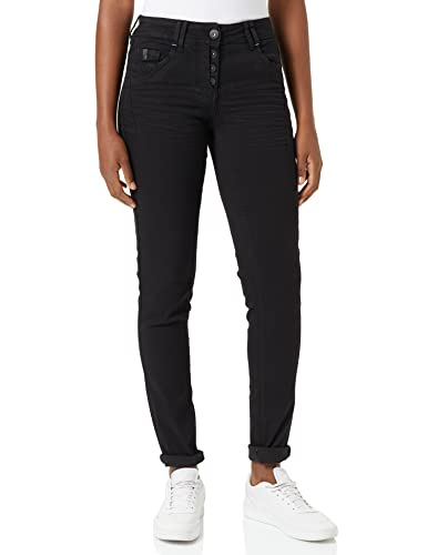 Cecil Damen 374518 Jeans, Schwarz, 27W/30L von Cecil