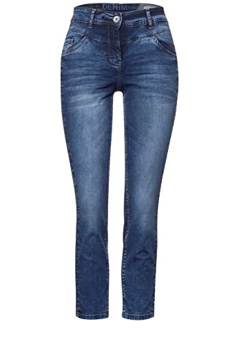 Cecil Damen 374943 Jeans, Mid Blue Used Wash, 27W / 26L EU von Cecil