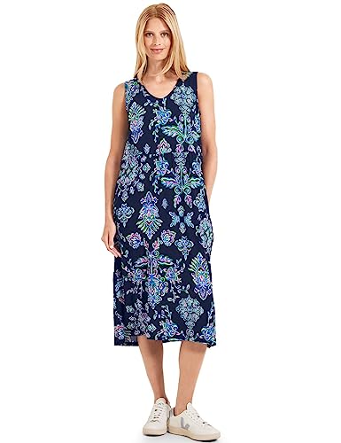 CECIL Damen B143645 Sommerkleid Bedruckt, Deep Blue, S EU von Cecil