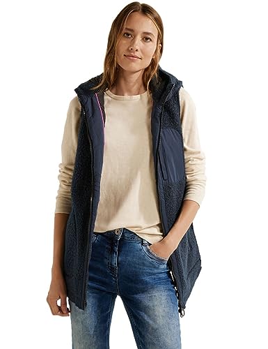 Cecil Damen B220185 Weste Hoodie, deep Blue,L von Cecil