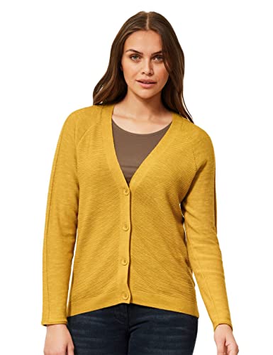 Cecil Damen B253411 Strickjacke, Curry Yellow, XXL von Cecil