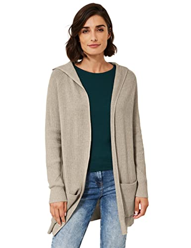 CECIL Damen B253431 Longcardigan, Sandy beige Melange, M von Cecil