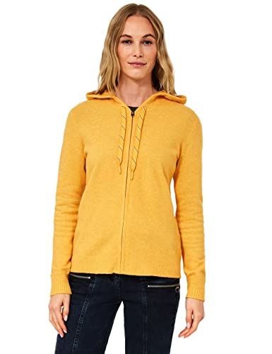 CECIL Damen B253435 Hoodie Cardigan, Curry Yellow Melange, L von Cecil