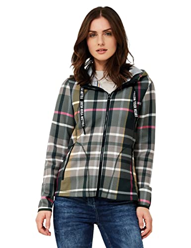 CECIL Damen B253496 Sweatjacke, deep Pine Green, XXL von Cecil