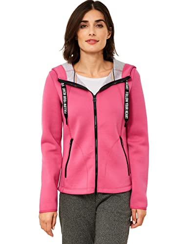 CECIL Damen B253496 Sweatjacke, deep Rose, S von Cecil