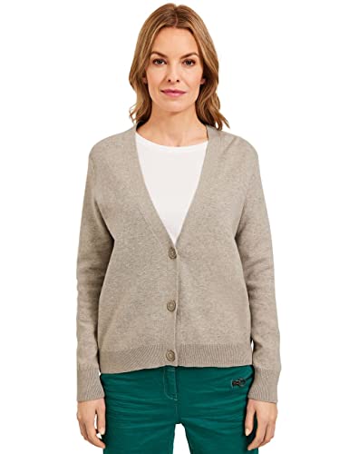 CECIL Damen B253557 Cardigan, Almond beige Melange, L von Cecil