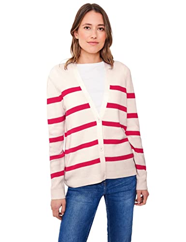 Cecil Damen B253588 Cardigan Gestreift, Raw Sand Beige, L EU von Cecil