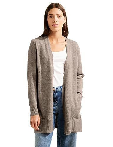 Cecil Damen B253620 Strickjacke Lang, Taupe Melange,XXL von Cecil