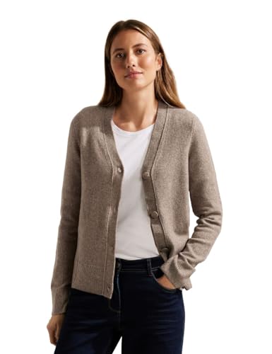 Cecil Damen B253630 Strickjacke, Taupe Melange, XXL von Cecil