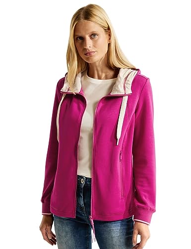 CECIL Damen B253650 Sweatjacke Hoodie, cool pink,XL von Cecil