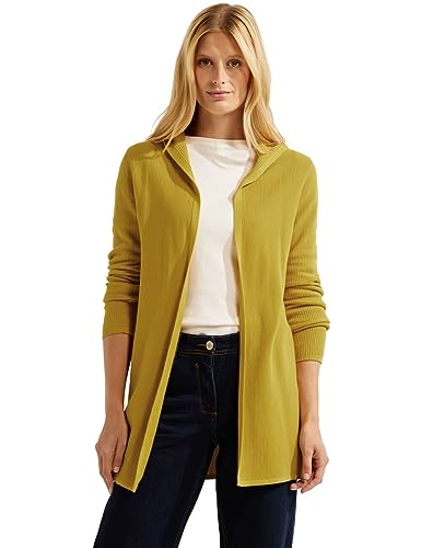 CECIL Damen B253652 Longcardigan Hoodie, golden Yellow,M von Cecil