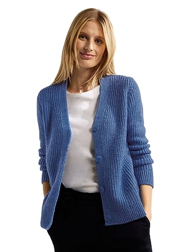 Cecil Damen B253664 Strickjacke, Dynamic Blue,XL von Cecil