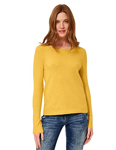 Cecil Damen B301951 Strickpullover, Curry Yellow Melange, XL von Cecil