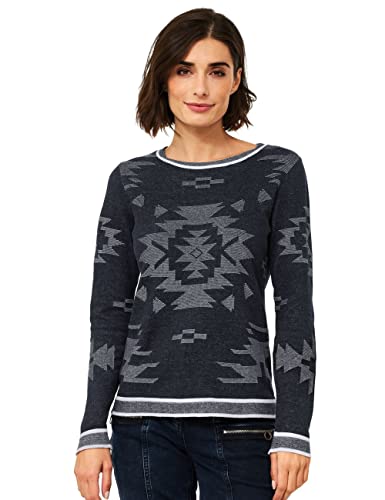 CECIL Damen B302038 Strickpullover, Night Sky Blue, S von Cecil