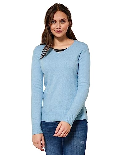 CECIL Damen B302097 Strickpullover, Pastel Sky Blue Melange, S von Cecil