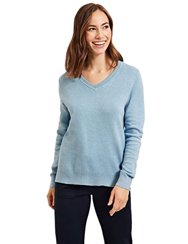 CECIL Damen B302217 Strickpullover, Faded Blue Melange, M von Cecil