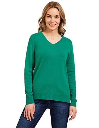 CECIL Damen B302217 Strickpullover, smaragd Green, L von Cecil