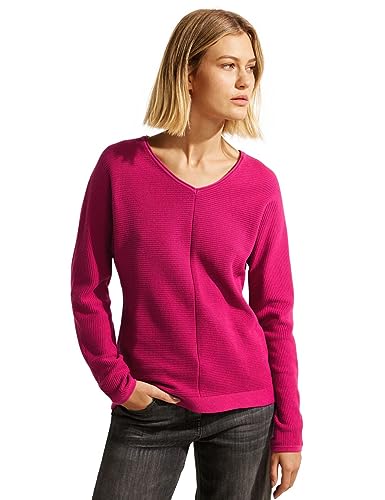 Cecil Damen B302418 Strickpullover Gestreift, cool pink,XL von Cecil