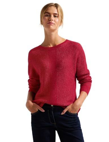 Cecil Damen B302492 Strickpullover, Casual red Melange,XL von Cecil