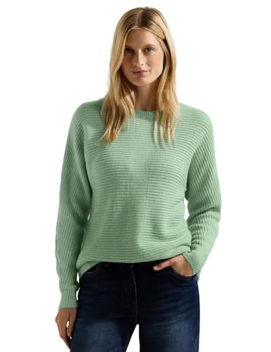 Cecil Damen B302492 Strickpullover, Clear sage Green Melange,XL von Cecil