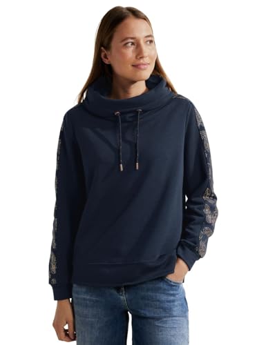 CECIL Damen B302558 Sweatshirt, Night Sky Blue Melange, Medium von Cecil