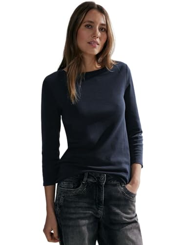 Cecil Damen B317389 Basic Baumwollshirt U-Boot Ausschnitt, Universal Blue, XL EU Cecil Damen B317389 Basic Baumwollshirt U-Boot Ausschnitt, Universal Blue, XL EU von Cecil