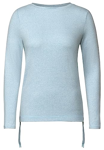 CECIL Damen B318765 Langarmshirt, Pastel Sky Blue Melange, XXL von Cecil